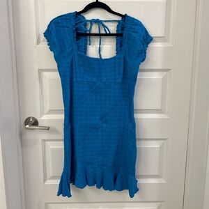 Free People Blue Ribbed Dress